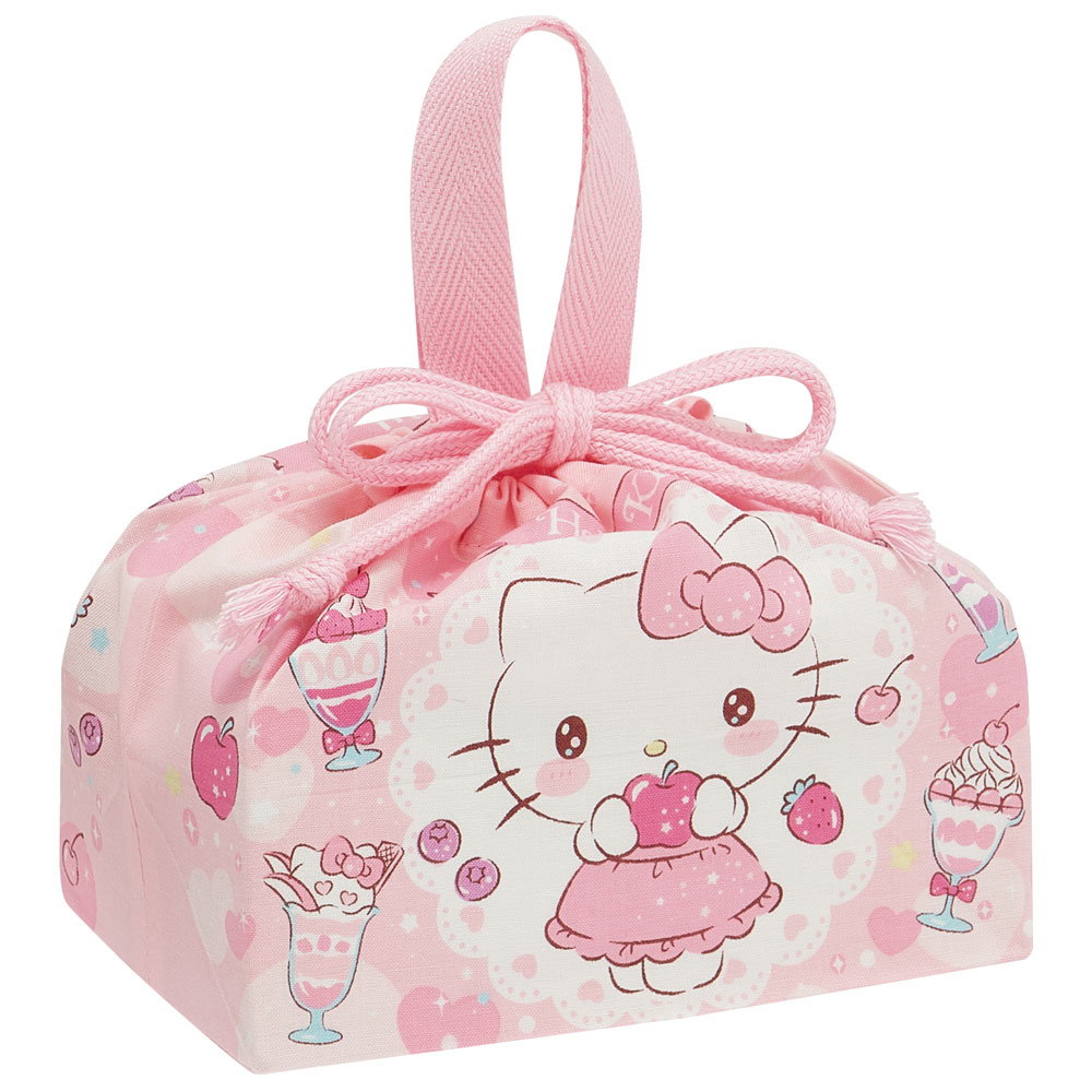 楽天市場 P10倍9日 00 お弁当袋 マチ付き ハローキティ キラキラスウィーツ 巾着袋 お弁当 子供 入園 入学 お出かけ ランチ ランチ巾着 小物入れ キッズ キャラクター キティちゃん サンリオ Sanrio スケーター スケーター公式ショップ