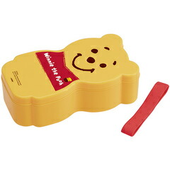 [3月3日〜3月15日 P20倍]ダイカットランチボックス1段 容量400ml 15.0cmの箸付き くまのプーさん 可愛い お弁当箱 一段弁当箱 ランチ お箸付き ディズニー Disney Pooh スケーター画像