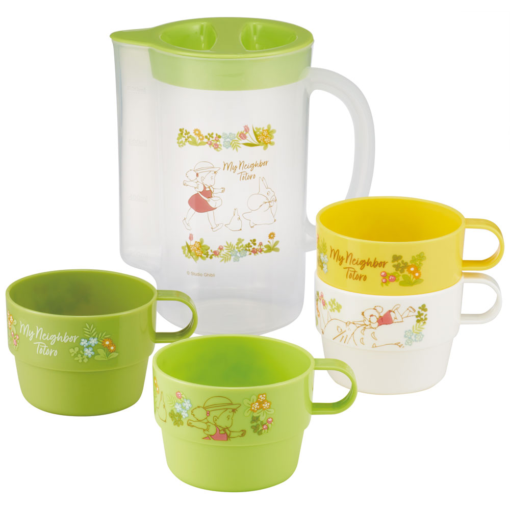 [13日〜1日20倍]冷水筒 ピッチャー ジャグ コップ付き 麦茶ポット 卓上ポット 850ml おしゃれ スケーター KS32S となりのトトロ totoro スタジオジブリ 女性 レディース【ピッチャー 水差し プラスチック ポット テーブルポット 洗いやすい】画像