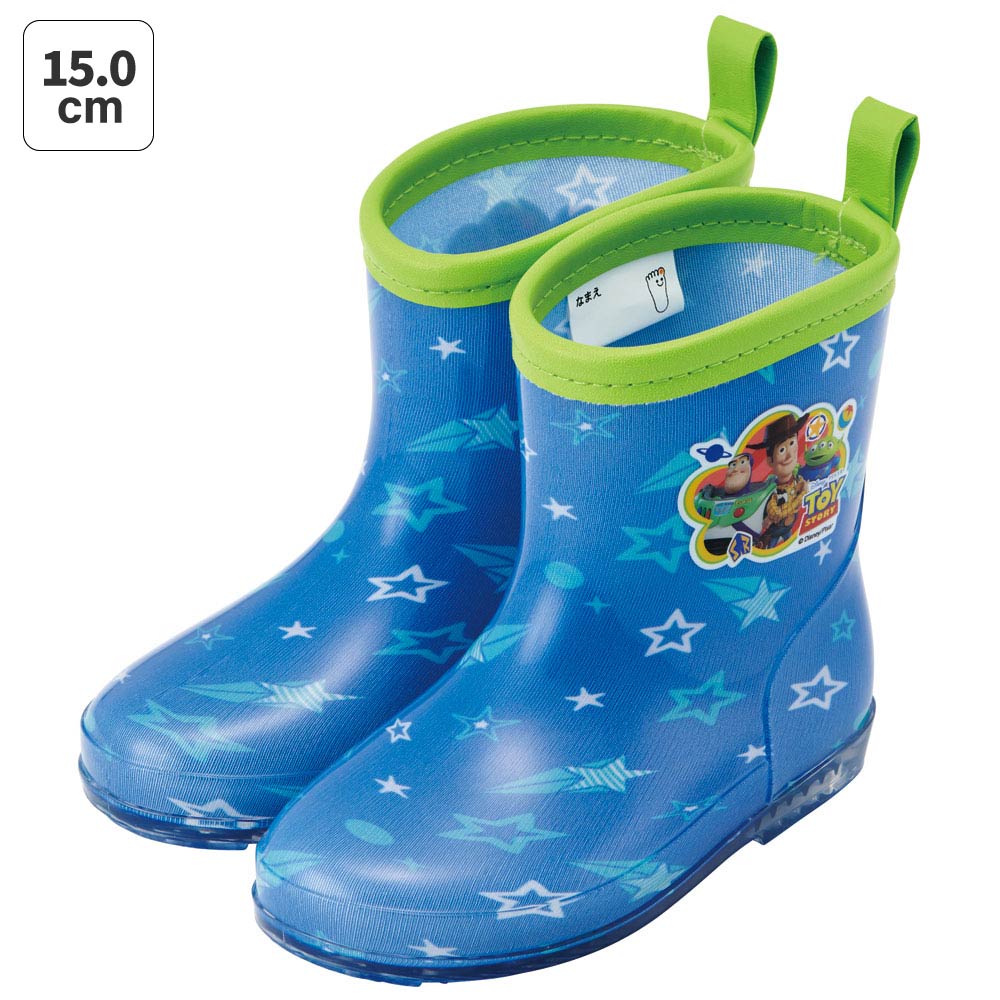 [3月3日〜3月15日 P20倍]長靴 キッズ 子供 15cm かわいい キャラクター ローカット レインブーツ 2歳 3歳 スケーター skater RIBT15 トイストーリー トイ・ストーリー 男の子 女の子【反射テープ付き ながぐつ 雨具 雨の日 お出かけ グッズ プレゼント】画像