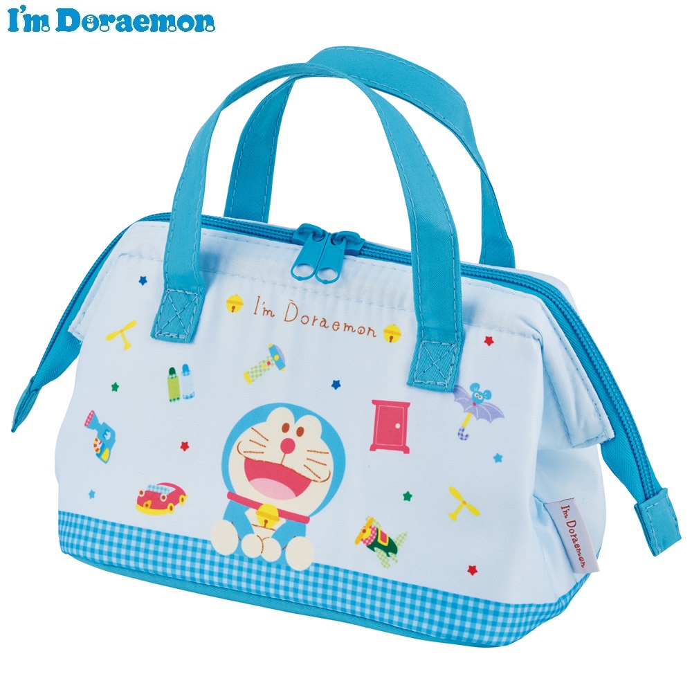 子供用 がま口 ランチバッグ 保冷 小さめ おしゃれ マチ 広い キッズ キャラクター skater スケーター KGA0 ドラえもん どらえもん 男の子 女の子 男子 女子【がま口型 子供 幼稚園 お弁当 お弁当袋 保冷バッグ】画像