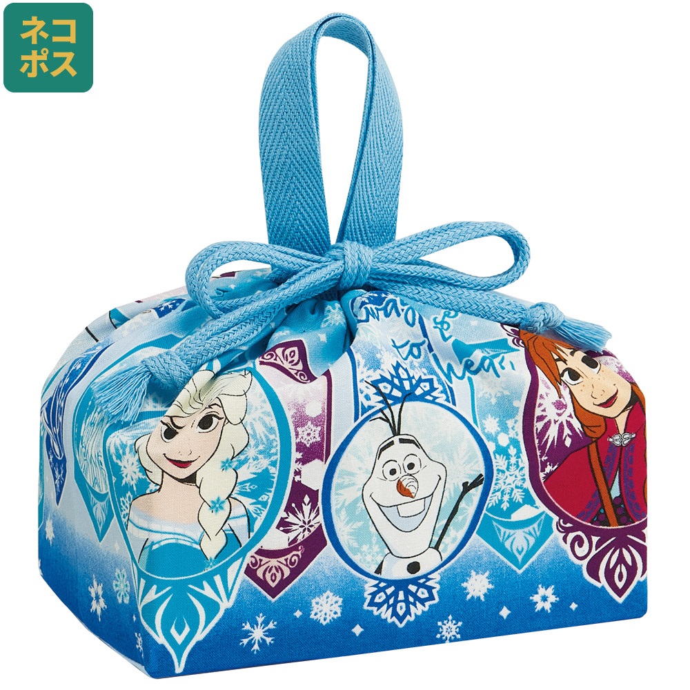# お弁当袋 幼稚園 キャラクター ランチ巾着 子供 巾着袋 小学生 小 きんちゃく袋 skater スケーター KB7 アナと雪の女王 25年 アナ雪 ディズニー 女の子 女子【お弁当バッグ お弁当入れ お弁当箱入れ 中 お弁当巾着袋 マチ付き】画像