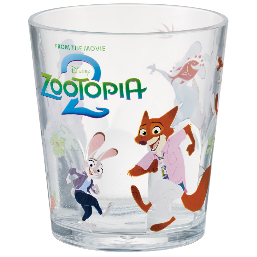 [3月3日〜3月15日 P20倍]スケーター アクリル コップ 割れにくい 280ml プラスチック 子供 子ども キッズ キャラクター skater KSA4J ズートピア2 ちらし ニック ジュディ ディズニー Disney【透明 クリア アクリルコップ 洗面所 タンブラー】画像