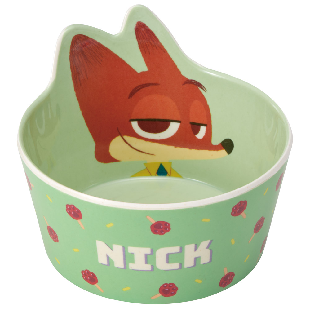 [3月3日〜3月15日 P20倍]スケーター メラミン ボウル メラミン食器 子供 食器 器 子ども食器 キャラクター かわいい skater MBL6D ズートピア ニック ディズニー Disney【ダイカット サラダ 朝食 シリアル コーンフレーク ボウル】画像