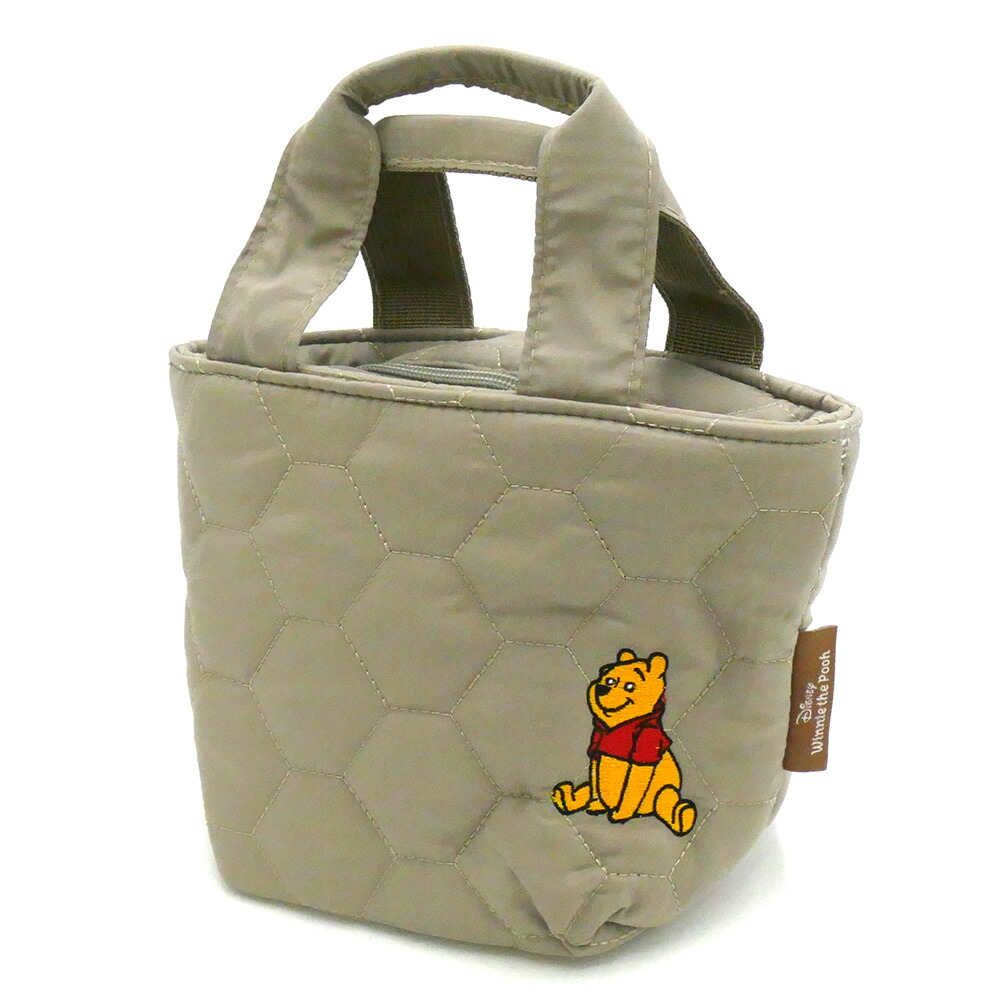 保温 保冷 ジャー用 ランチバッグ キルティング 小さめ キャラクター おしゃれ skater スケーター KKLB1 くまのプーさん プーさん Pooh 女性 レディース【保温弁当箱 保温ジャーお弁当 大人 可愛い ランチバック】画像