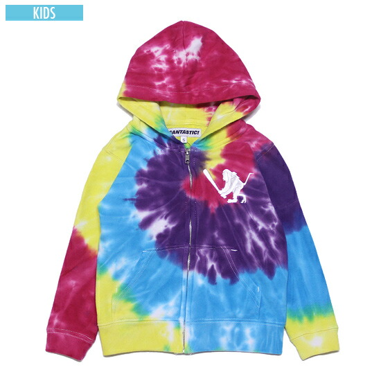 サンタスティック SANTASTIC KIDS Tie Dye Zip Hoodie キッズ パーカー スウェット 子供服 TOKYOTRIBE タイダイ画像