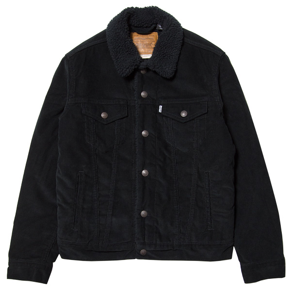 levi's mens black sherpa trucker jacket