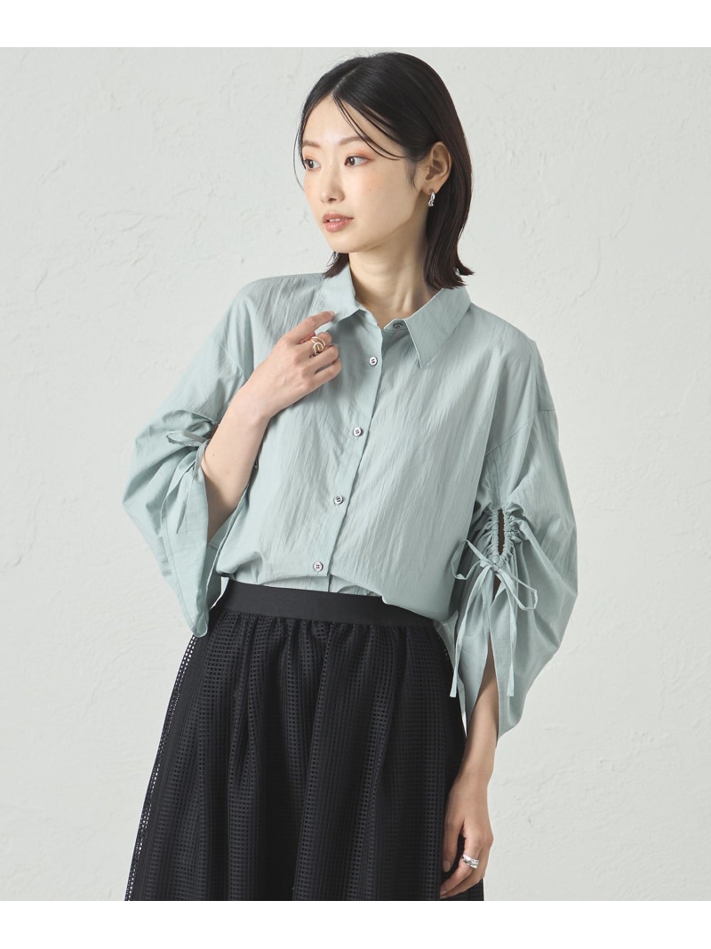 【SALE／40%OFF】【着回し抜群】ドローストリングブラウス CAST: キャスト コロン トップス シャツ・ブラウス ホワイト ブラック グリーン【RBA_E】【送料無料】[ Fashion]