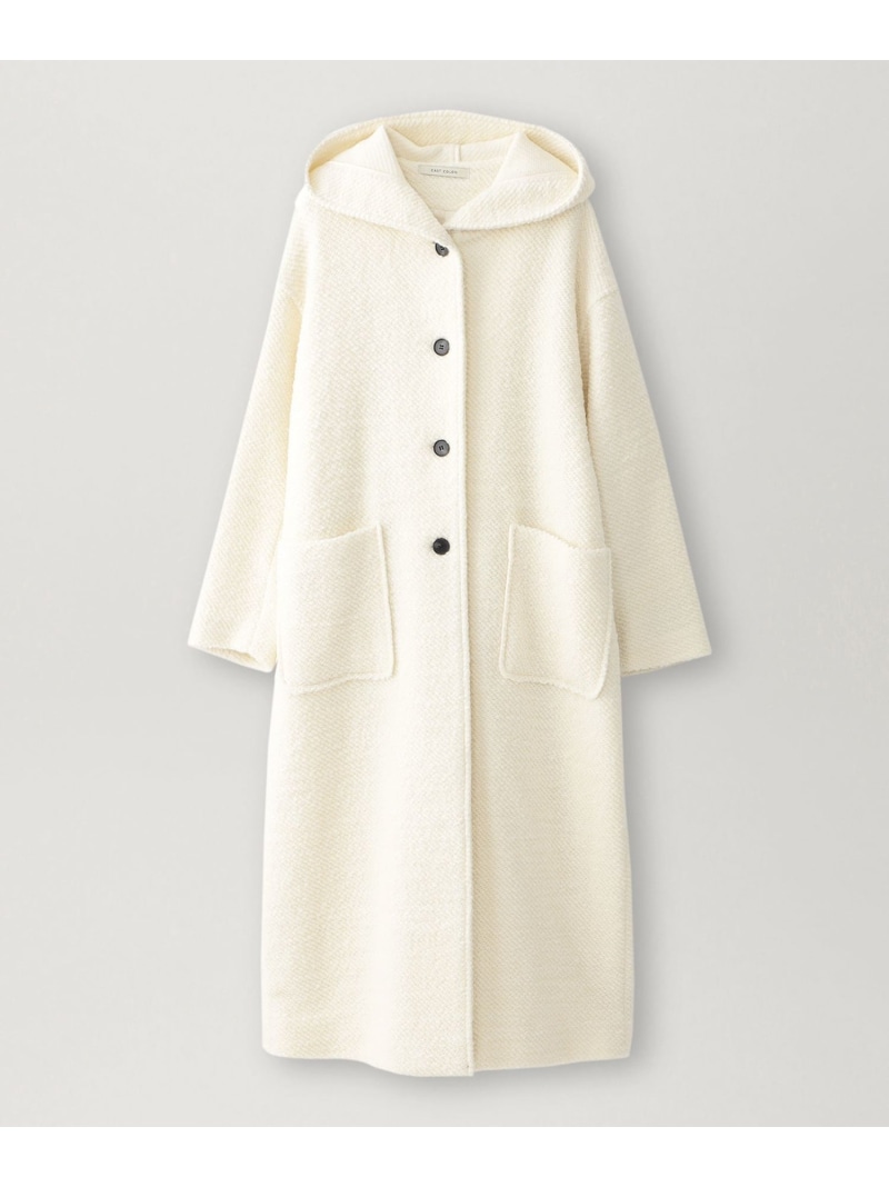 【SALE／50%OFF】【CAST COLON】ロングツィードコート CAST: キャスト コロン ジャケット・アウター その他のジャケット・アウター ブラック ホワイト【RBA_E】【送料無料】[ Fashion]