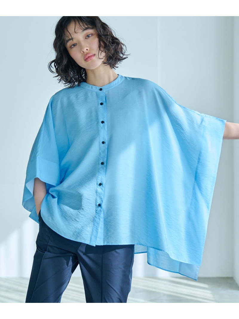 【SALE／20%OFF】【1枚で着映える】スクエアーパターンオーバーブラウス CAST: キャスト コロン トップス シャツ・ブラウス ホワイト ブラック【RBA_E】【送料無料】[ Fashion]