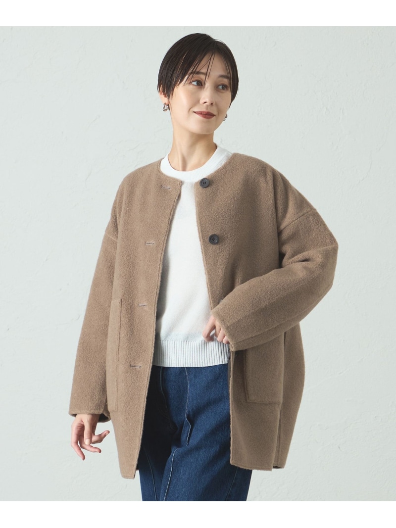【SALE／40%OFF】ボンディングリバーシブルミドルコート CAST: キャスト コロン ジャケット・アウター その他のジャケット・アウター ブラウン ホワイト【RBA_E】【送料無料】[ Fashion]