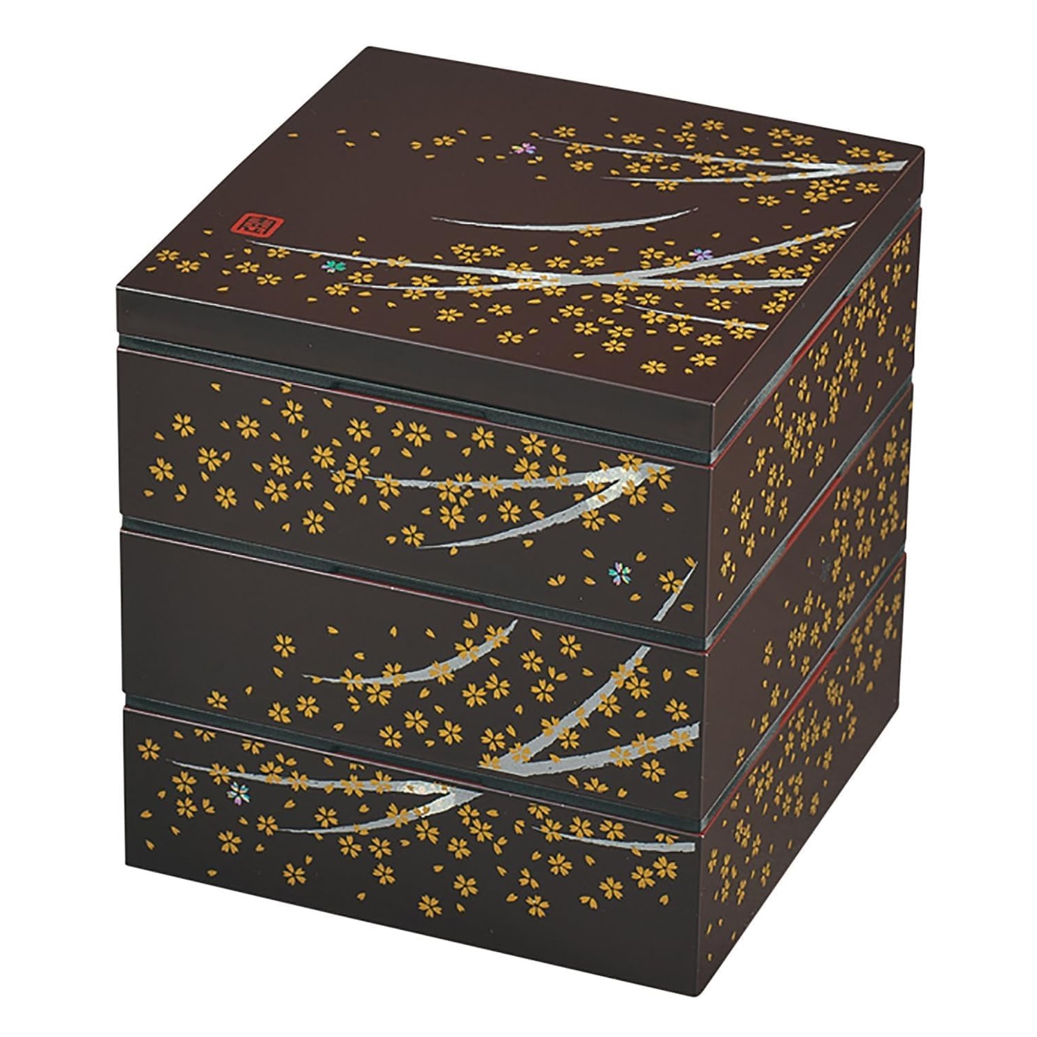 楽天市場】【津軽塗 唐塗】 三段角重4寸静寂青 【IO-006】【送料無料