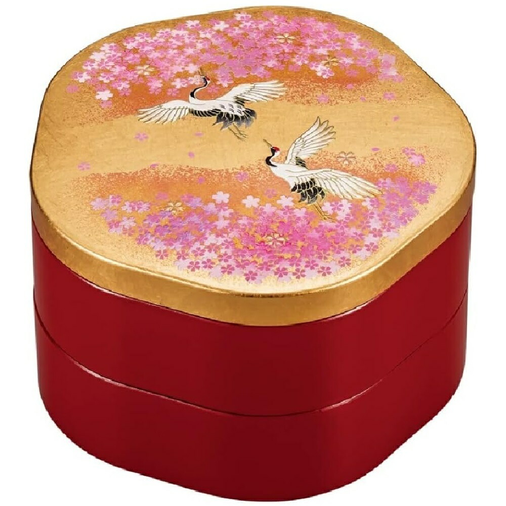 山中塗師細工 山中塗 5.0花重 花見鶴（G）
