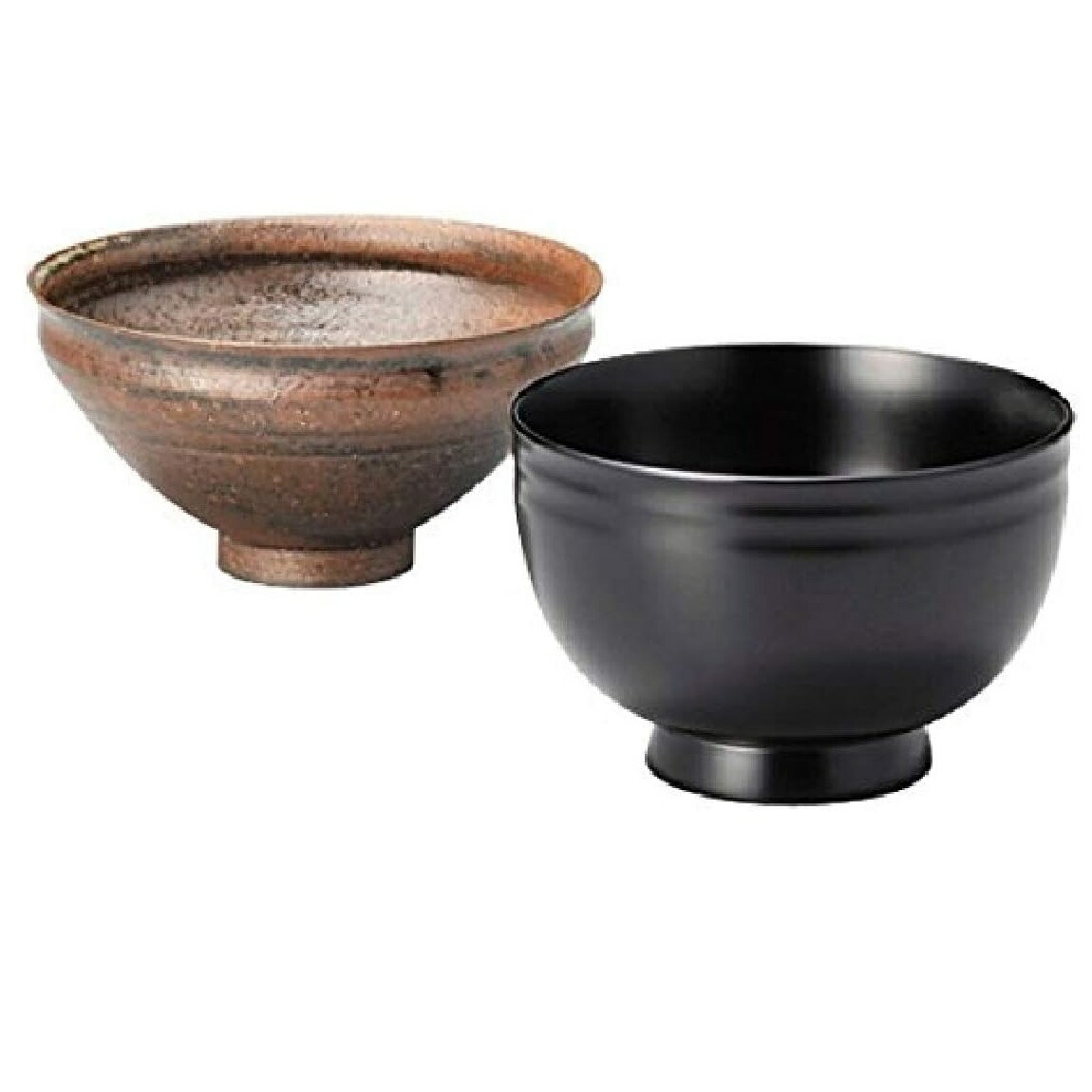 越前漆器 越前飾器椀揃 黒 伝統工芸士 梶原伸夫(塗)・日展作家 司辻健司(焼)作