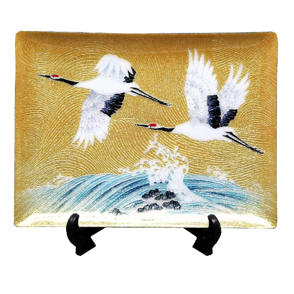 七宝焼き 波涛鶴 飾皿 68 (縦180mm×横240mm) 27,040円