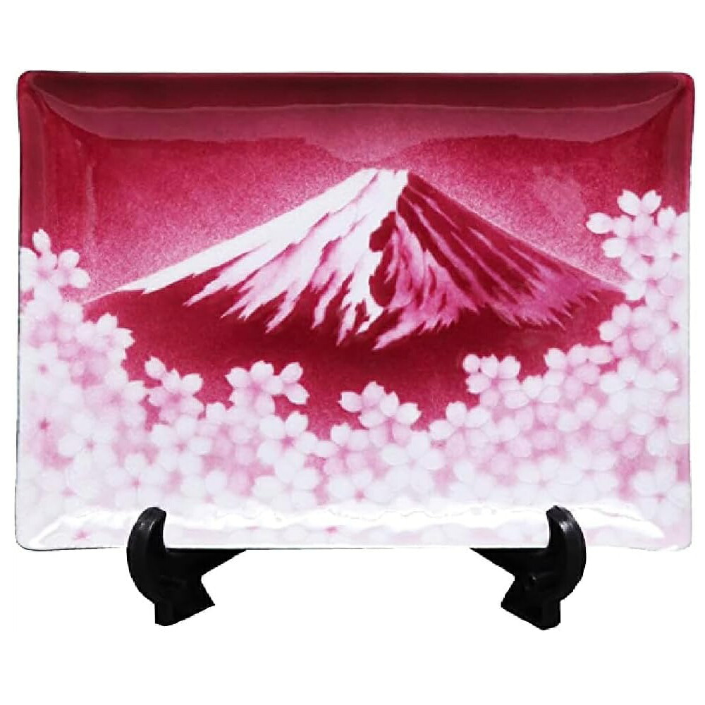 七宝焼き 桜富士 飾皿 57 (縦150mm×横210mm) 17,395円