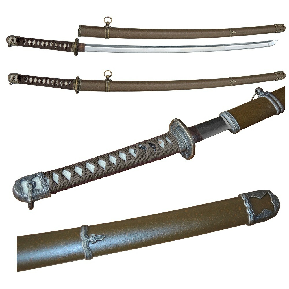 楽天市場】V.ROAD 模造刀 軍刀 尾形刀剣陸軍小刀 軍茶柄・軍茶木鞘 GN