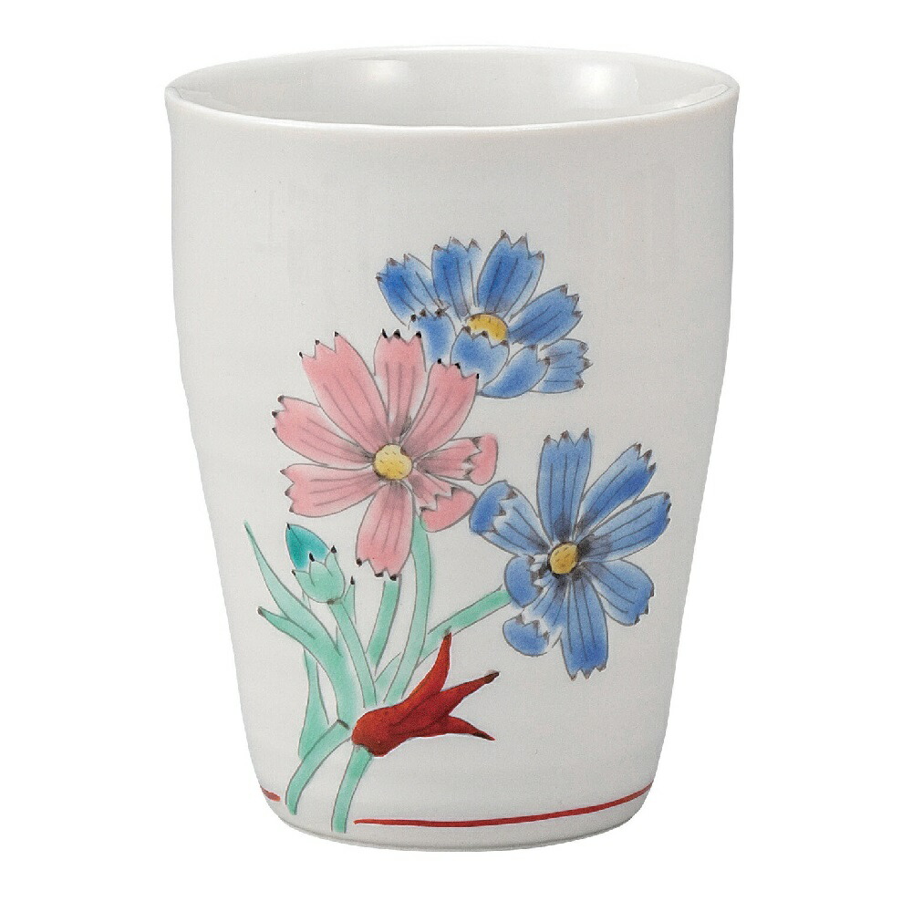 日本の伝統工芸品【九谷焼】フリーカップ コスモス 大志窯