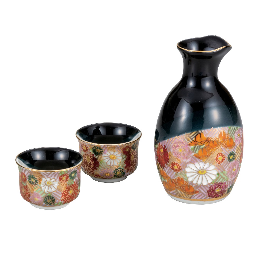 楽天市場】山本長左【宮内庁御用達】九谷焼酒器揃（徳利＆盃セット