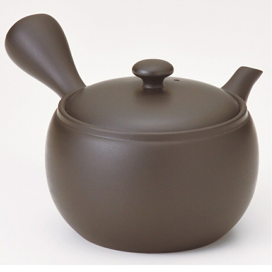 常滑焼 急須【深蒸し急須/かご網茶こし急須】黒泥ワン大無地急須 竹春作