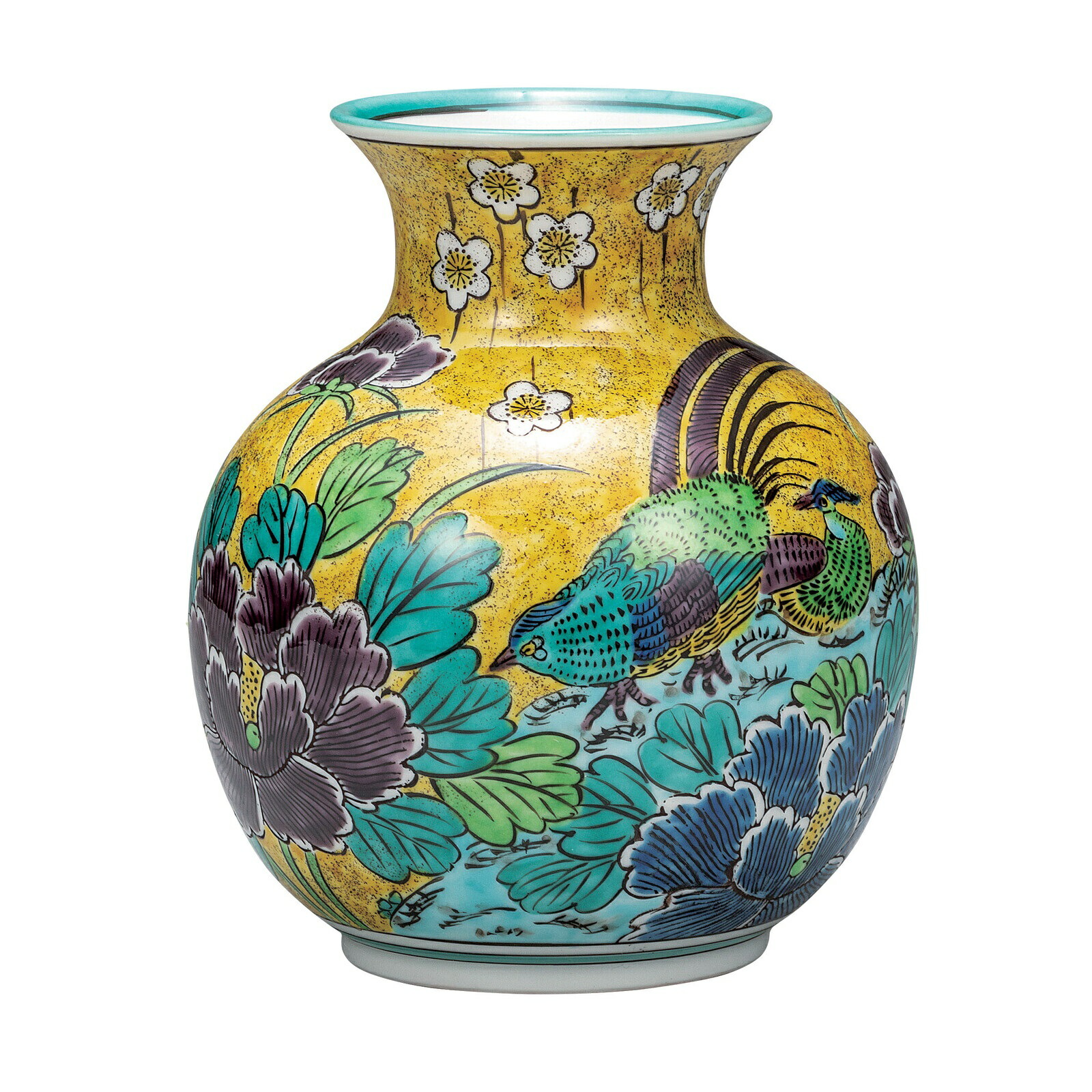 人間国宝 錦山窯三代 吉田美統 花瓶 Y27 高さ約27㎝ 真作保証 九谷焼 人間国宝 錦山窯三代 吉田美統 花瓶 Y27 高さ約27㎝ 真