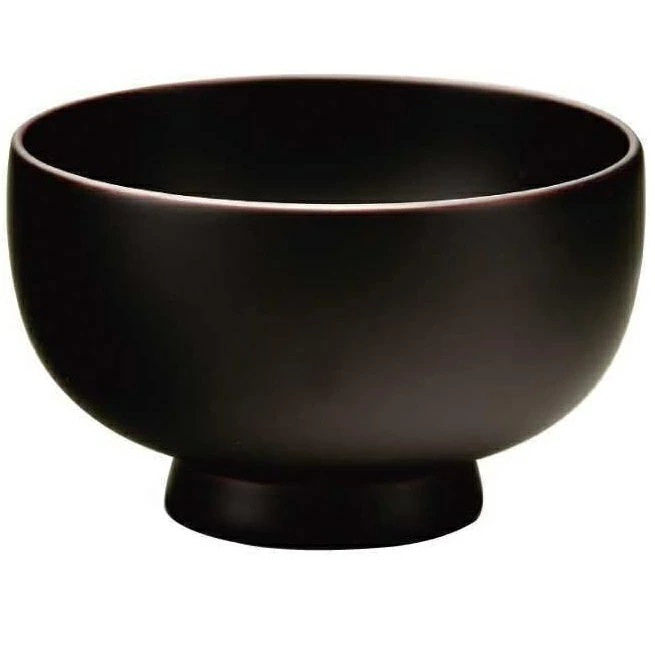 会津漆器 4.6 溜/朱 布袋 丼|虹八-Kohya-