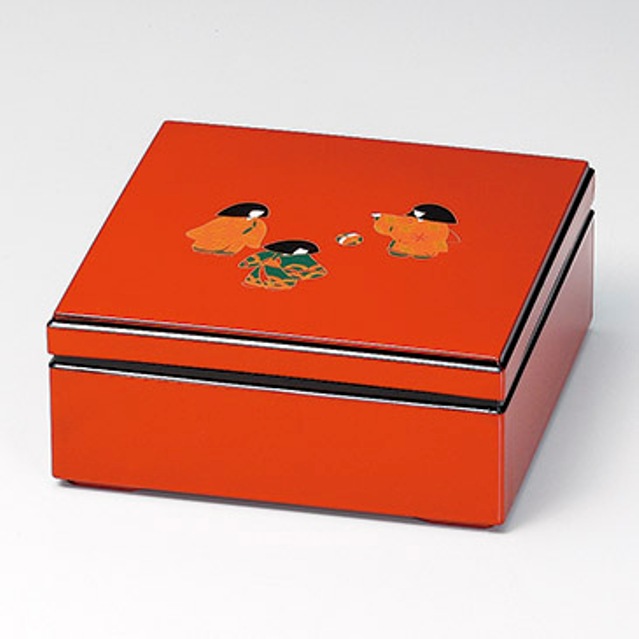 楽天市場】厄払い南天重箱朱 6.5 緑型 一段重 南天[会津漆器][厄除け