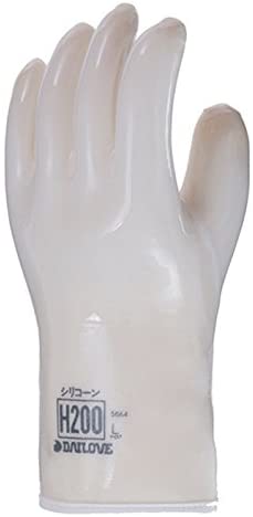 ダイヤゴム 耐熱/耐溶剤用手袋 ダイローブH200 (L) シリコン