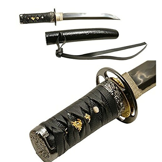 模造刀 NEU-100 合金刀身タイプ 懐剣シリーズ・江拵 短刀 全長:35.5cm/刃渡:20.3cm/柄長:11cm 総重量:375g/鞘払い:285g