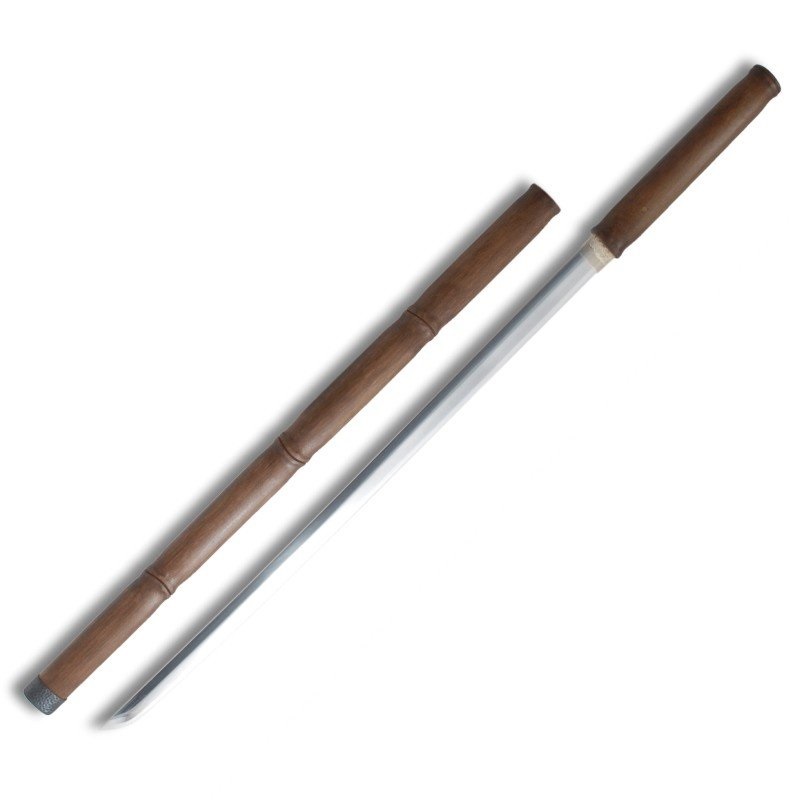模造刀　杖栫え仕様刀　竹節古美　アルミ刀身　仕込杖