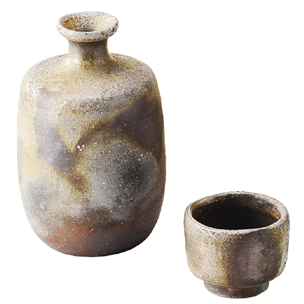 備前焼 陶峰窯 桟切焼 酒器揃｜虹八-Kohya-