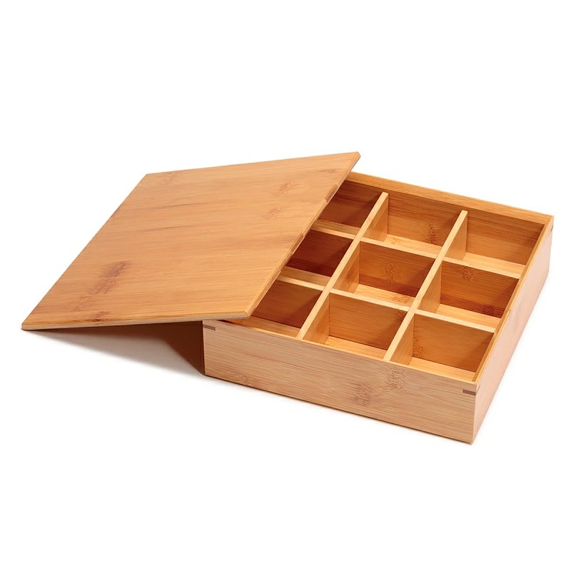 日本製  弁当箱 スス竹松花堂1段弁当箱 (9桝) 大人用弁当箱-キッチン用品・食器・調理器具