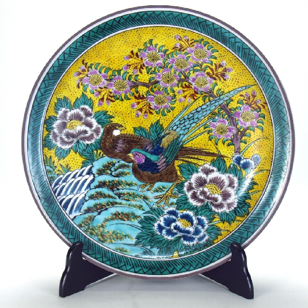 九谷焼 12号飾皿 吉田屋花鳥 42,900円