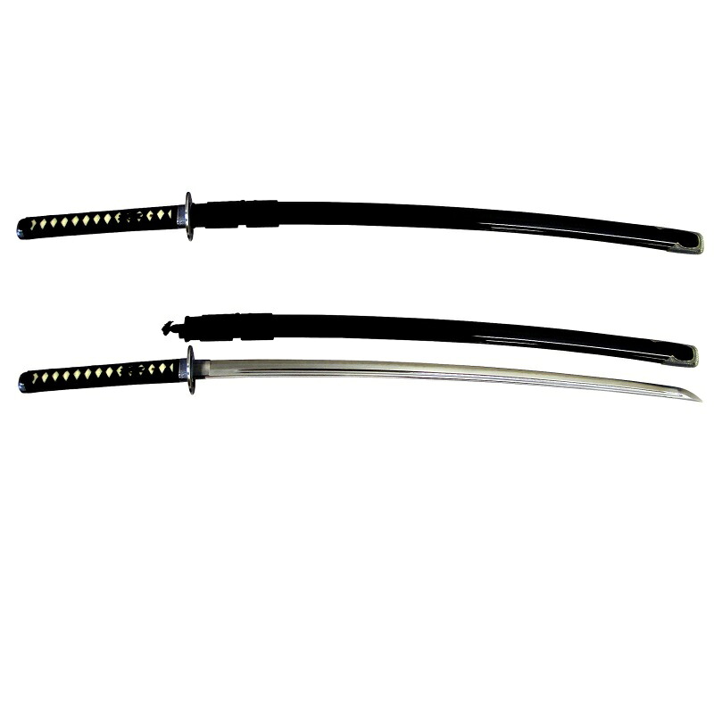 居合刀-1 武蔵拵【長さ】2.45尺。【刀身】超硬アロイ薄刃古刀仕上。剣聖と呼ばれるのに似付かわしげ剛さと使いやすさがその人の特徴!心洗われる様な太刀風をご口さかしいください。