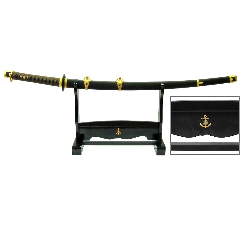 楽天市場】模造刀 軍刀 GN-9/黒紐 海軍 大刀 黒紐 黒柄 黒木鞘
