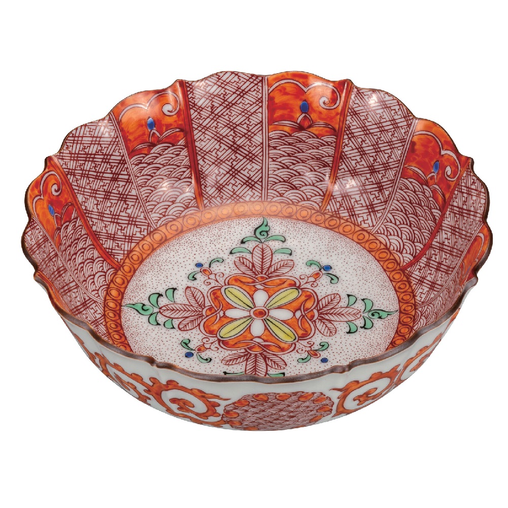 日本の言い慣わし芸術品【九谷焼】6号鉢 飯田屋