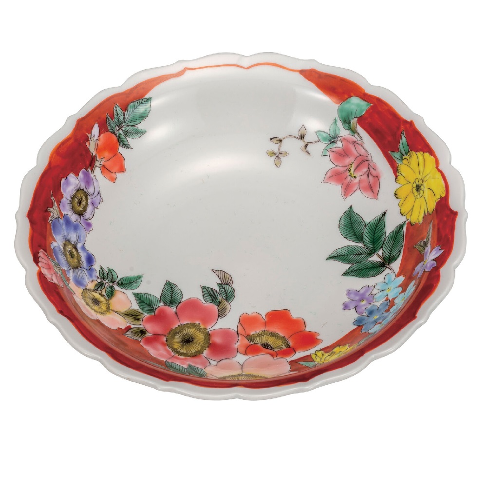 日本の伝統工芸品【九谷焼】6.5号鉢 花色々 澤田郁美|虹八-Kohya-