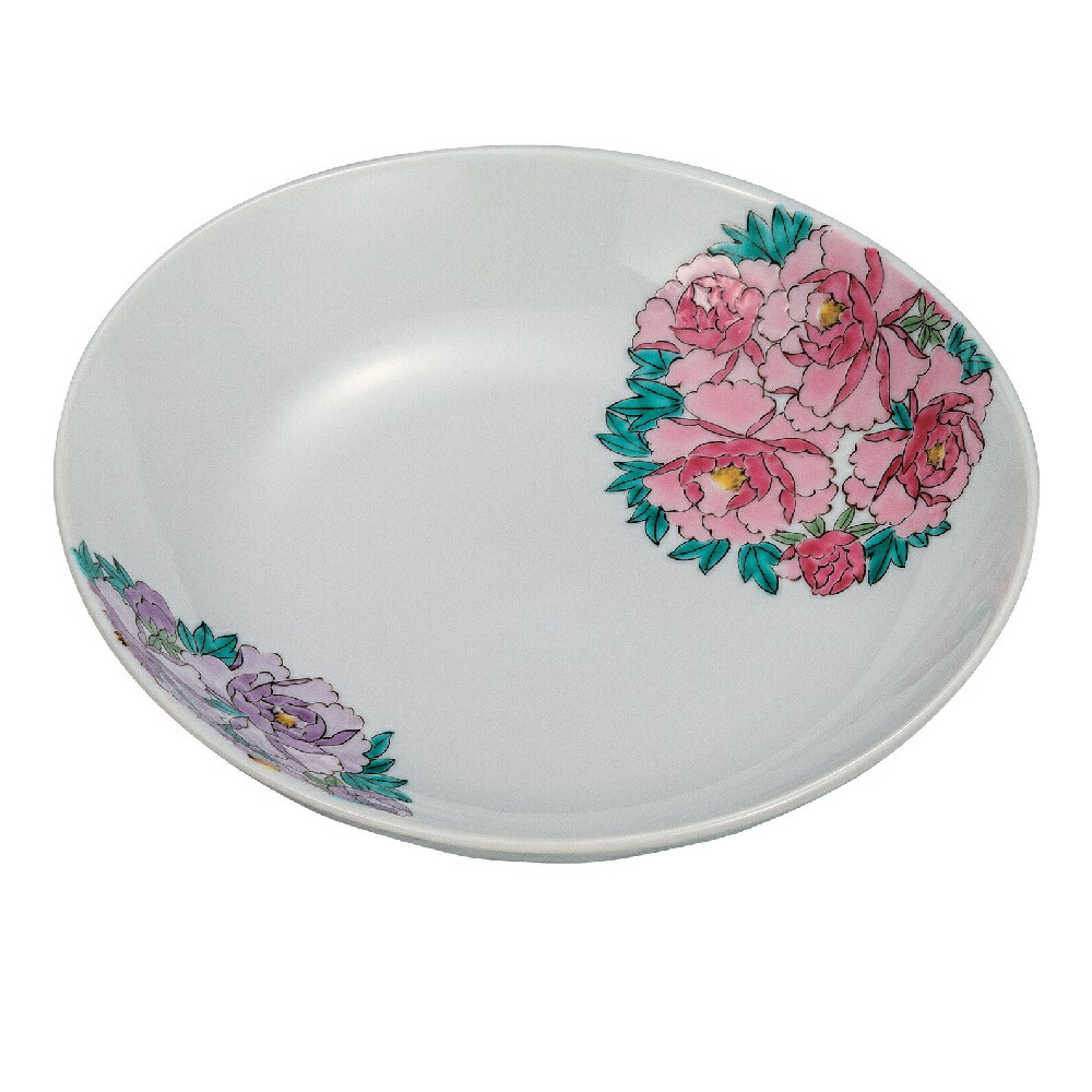 日本の伝統工芸品【九谷焼】7号鉢 牡丹 新田智子
