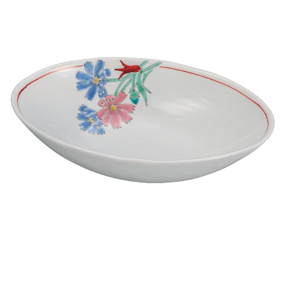 日本の伝統工芸品【九谷焼】7号鉢 コスモス 大志窯|虹八-Kohya-