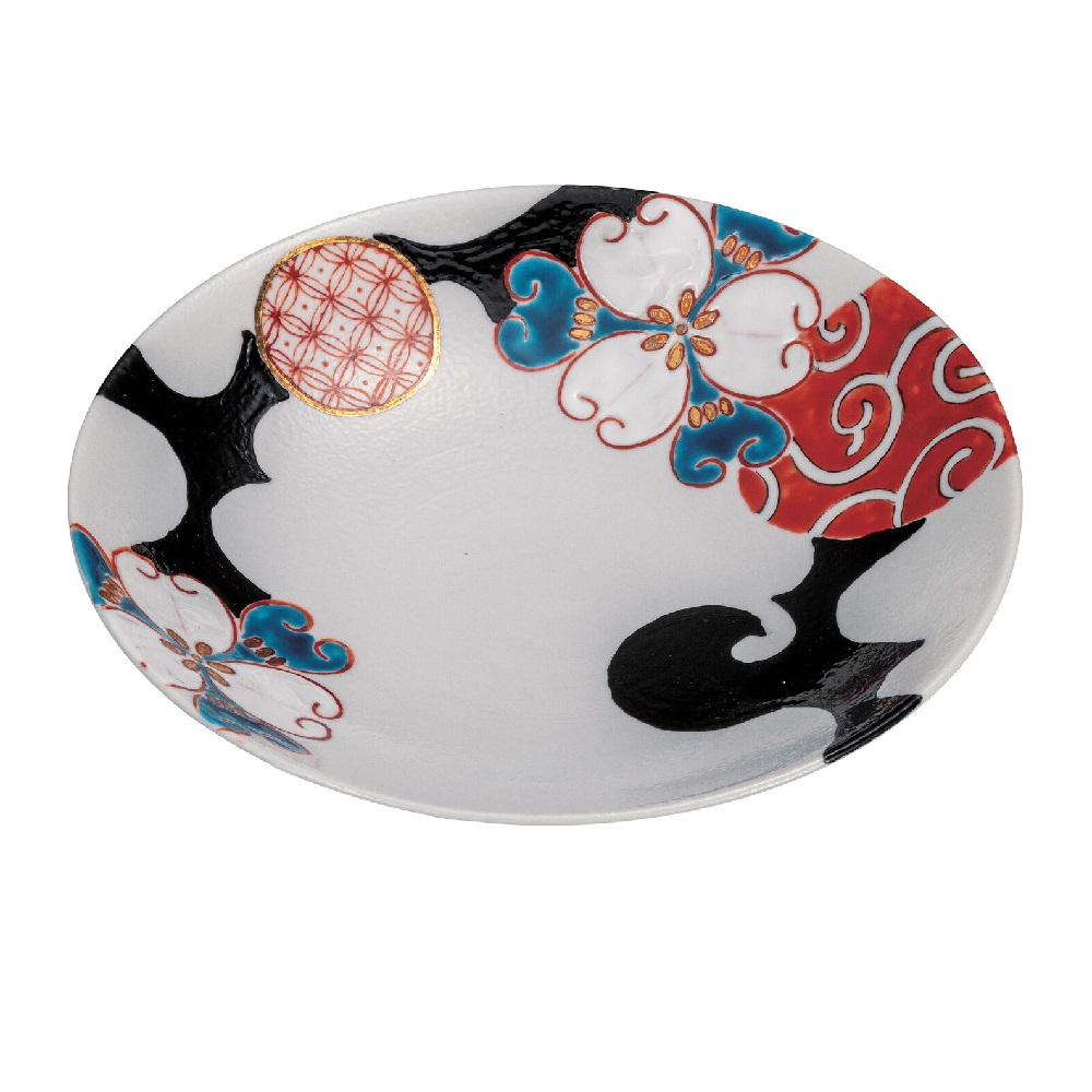 日本の言い慣わし芸術品【九谷焼】7号鉢 色華 佐藤剛志