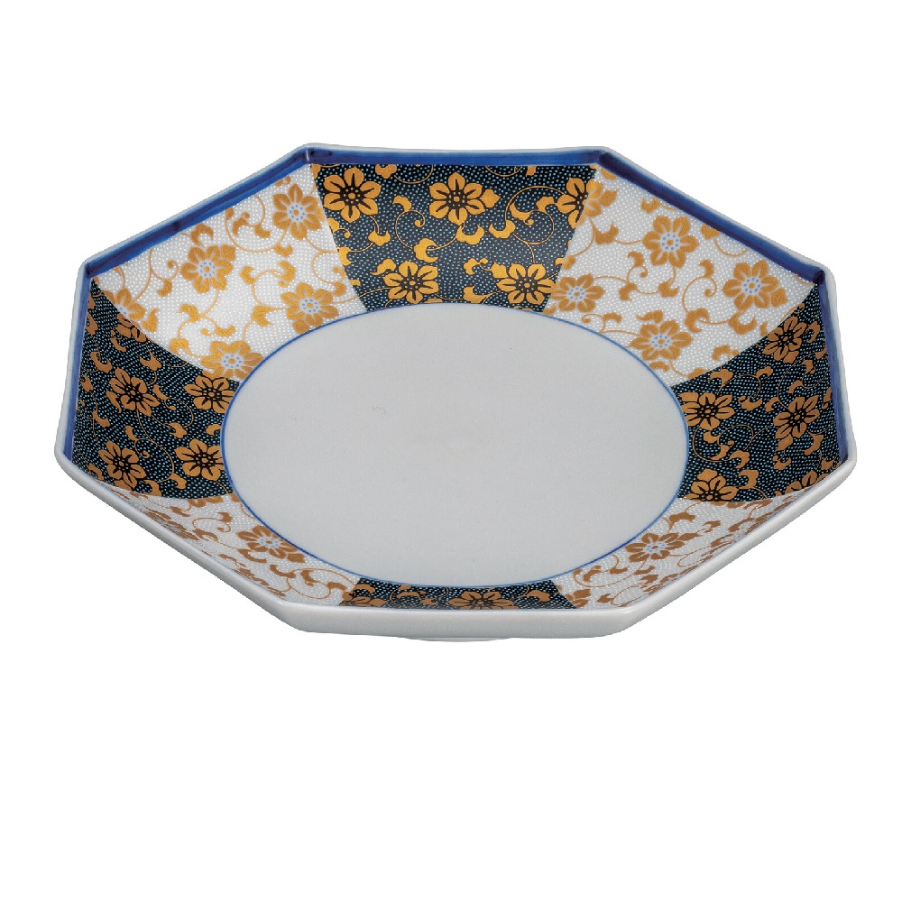 日本の言い慣わし芸術品【九谷焼】8号鉢 鉄仙文