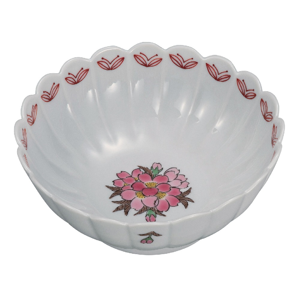 日本の言い慣わし芸術品【九谷焼】5.2号鉢 桜花 新田智子