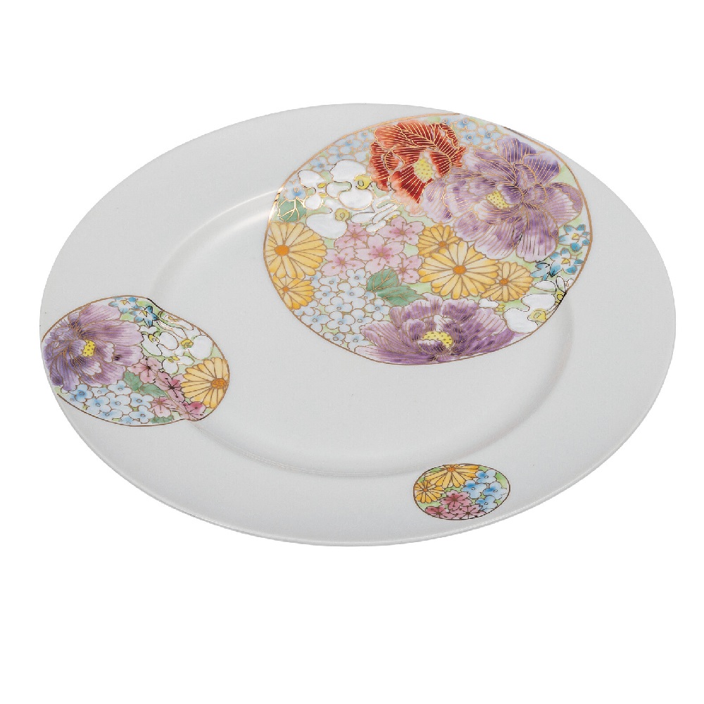 日本の伝統工芸品【九谷焼】8.5号盛皿 雅華 大志窯