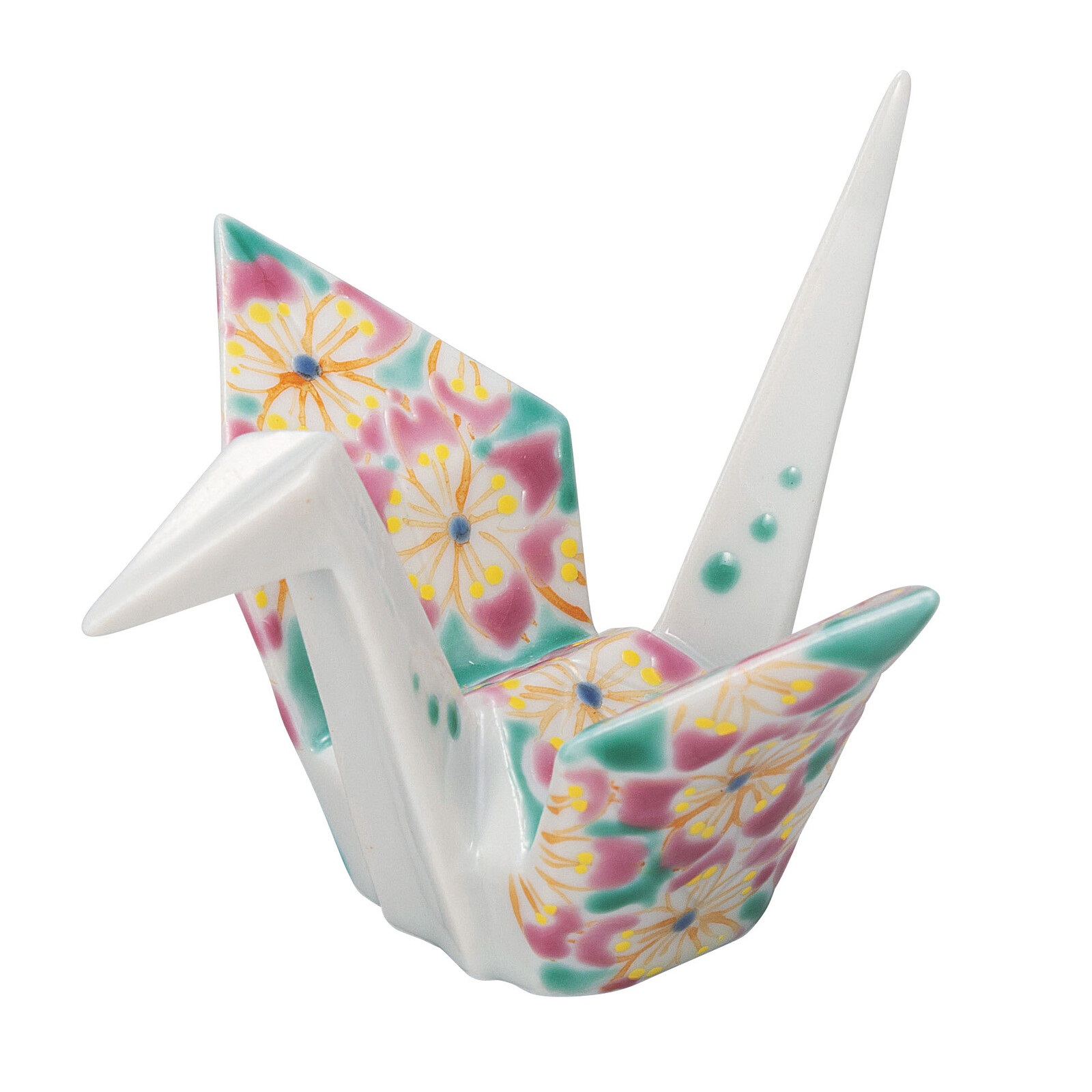 日本の伝統工芸品【九谷焼】折り鶴 桜 大志窯｜虹八-Kohya- 9,075円