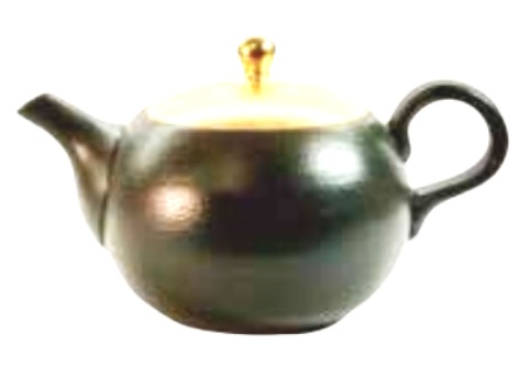 常滑焼 急須 昭萠窯 セラメッシュ急須 先だつもの蓋黒後手急須 200ml