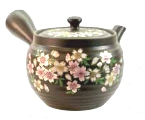 常滑焼　大容量　おーばる急須　晶　線段金桜　600ml