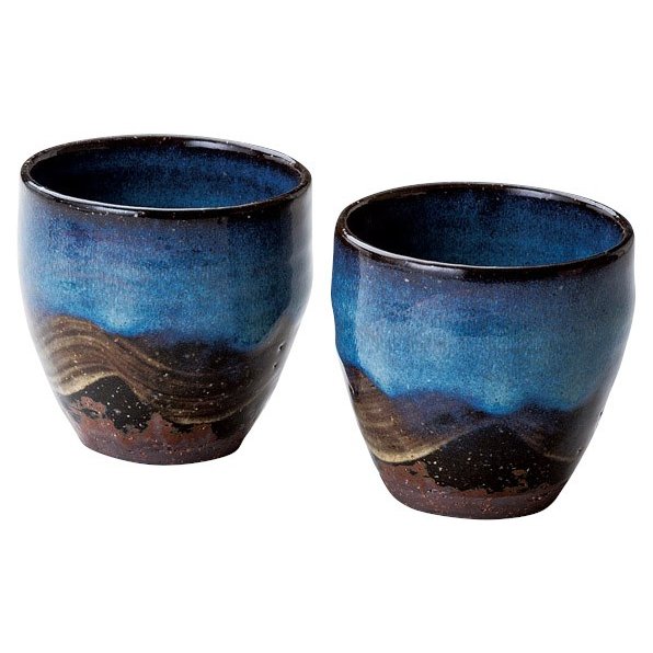 柚55）萩焼　山根清玩　青萩ぐい呑　未使用新品　三点　酒器　酒盃　盃　ぐい呑み　 Yahoo!オークション -「山根清玩」(日本の陶磁) (陶芸)の落札相場