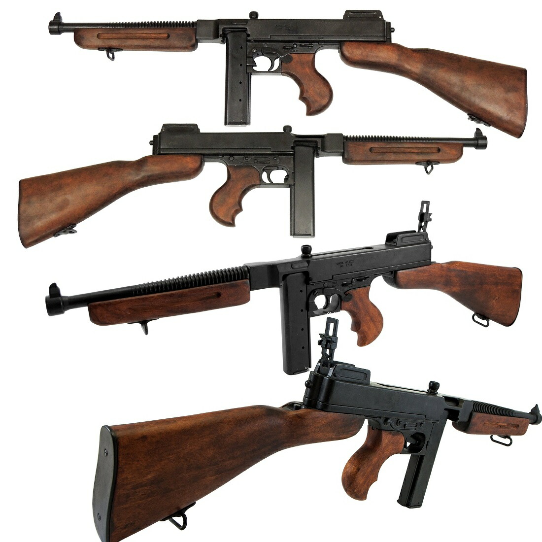 機関銃 マシンガン ディスプレイセット フォトフレーム モデル DENIX M1928A1 トンプソン サブマシンガン 装飾銃 モデルガン