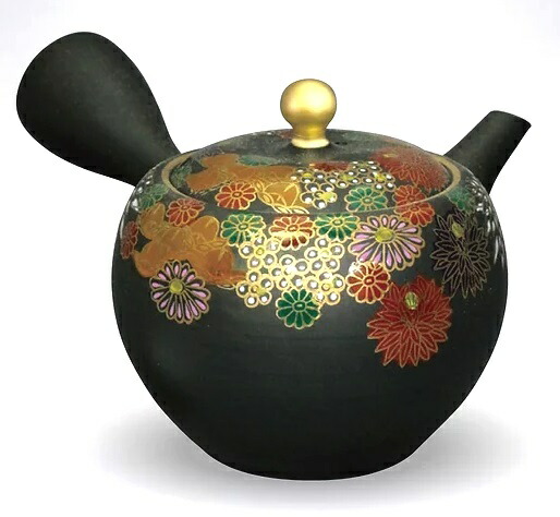 常滑焼 急須 昭萠 秋草の花 290竓 セラメッシュ