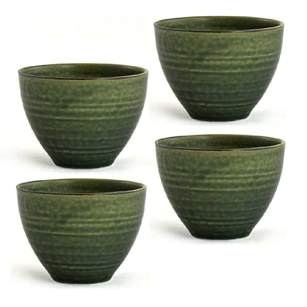 美濃焼 COTTO(コット) カップ (4客組) (オリーブ)
